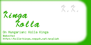 kinga kolla business card